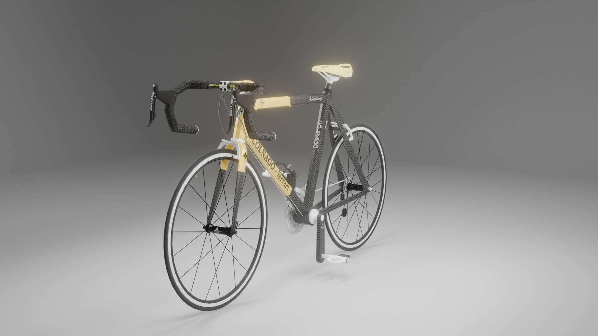 Colnago for Ferrari CF3 Vintage Carbon Road Bike 3D Model