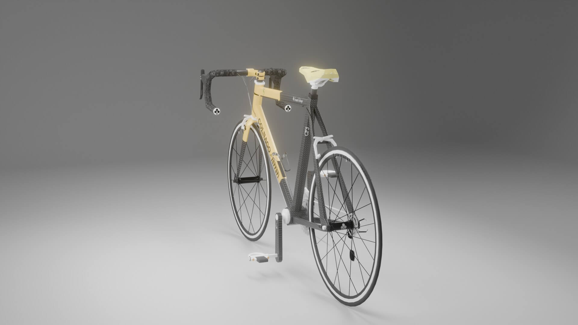 Colnago for Ferrari CF3 Vintage Carbon Road Bike 3D Model