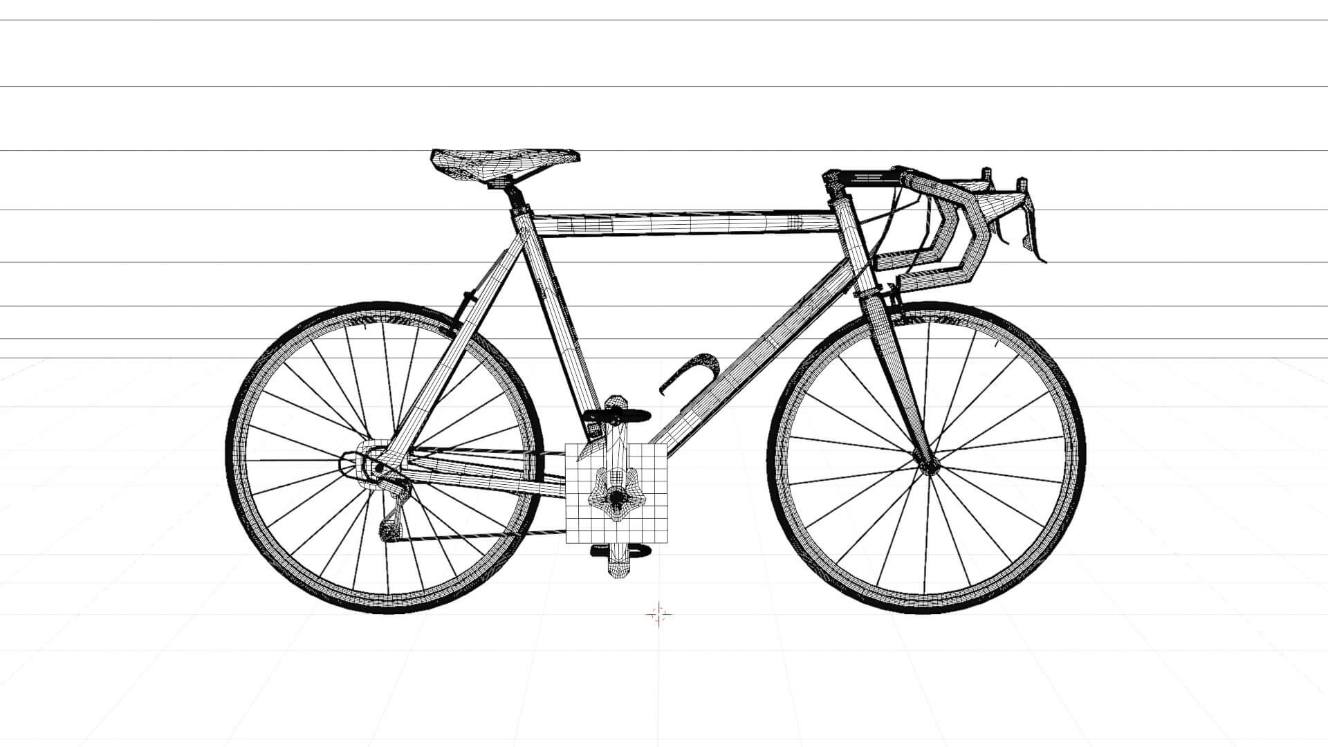 Colnago for Ferrari CF3 Vintage Carbon Road Bike 3D Model