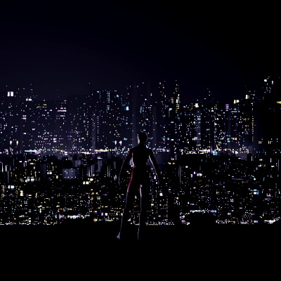 Cyberpunk Megacity Rooftop - Sci-Fi City Environment