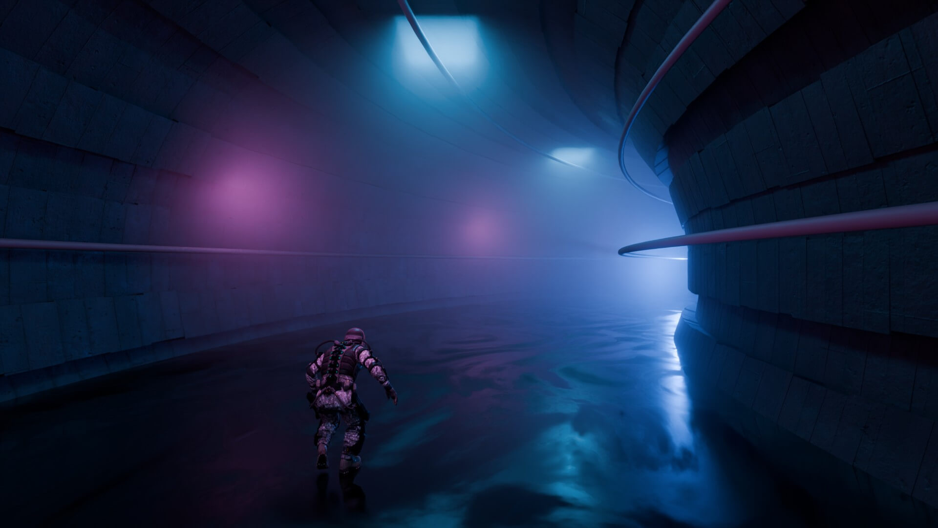 Cyberpunk Sci-Fi Underground Tunnel 3D Model