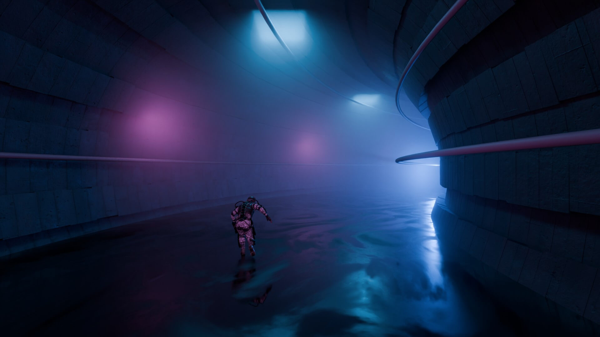 Cyberpunk Sci-Fi Underground Tunnel 3D Model