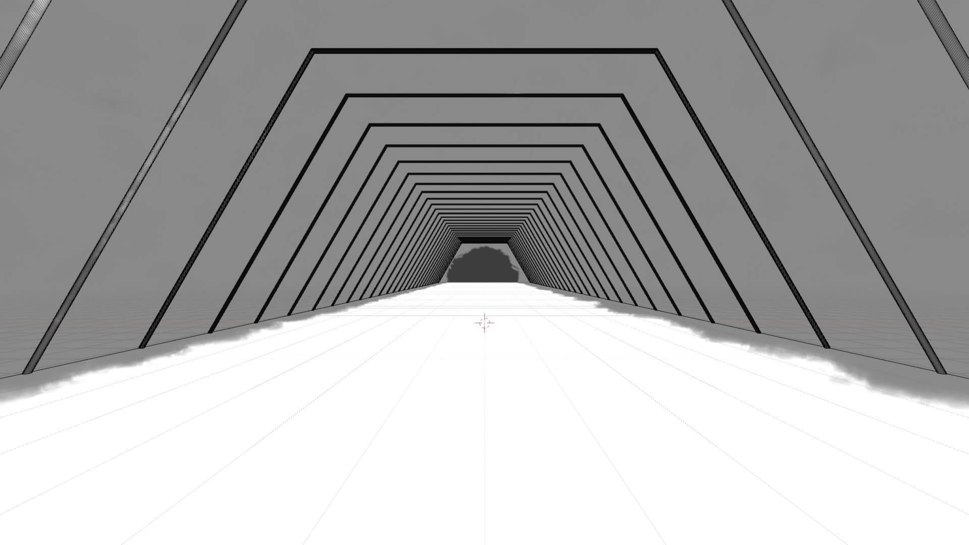 Neon Cyberpunk Tunnel 3D Model
