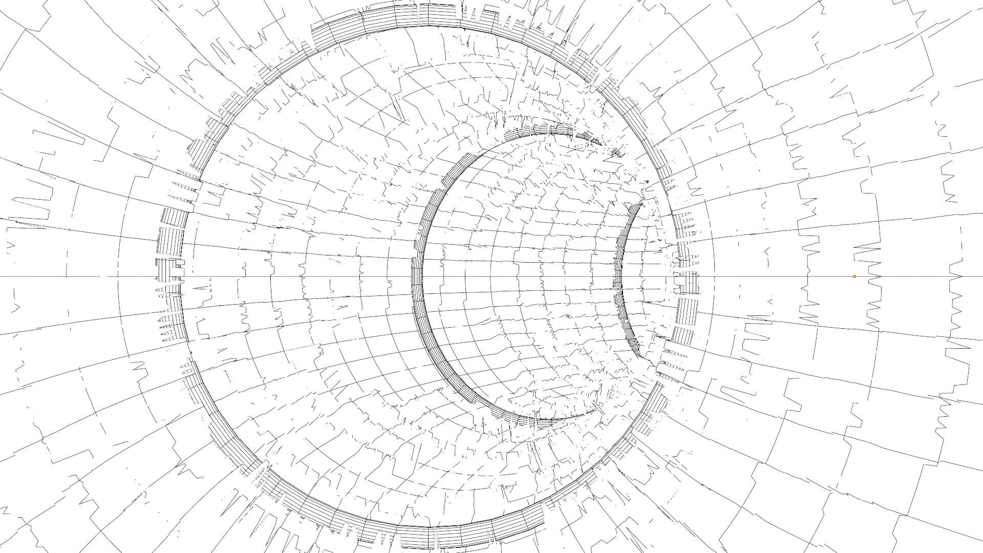 Sci-Fi Cyberpunk Circular Tunnel and Hyperloop Environment 3D Model