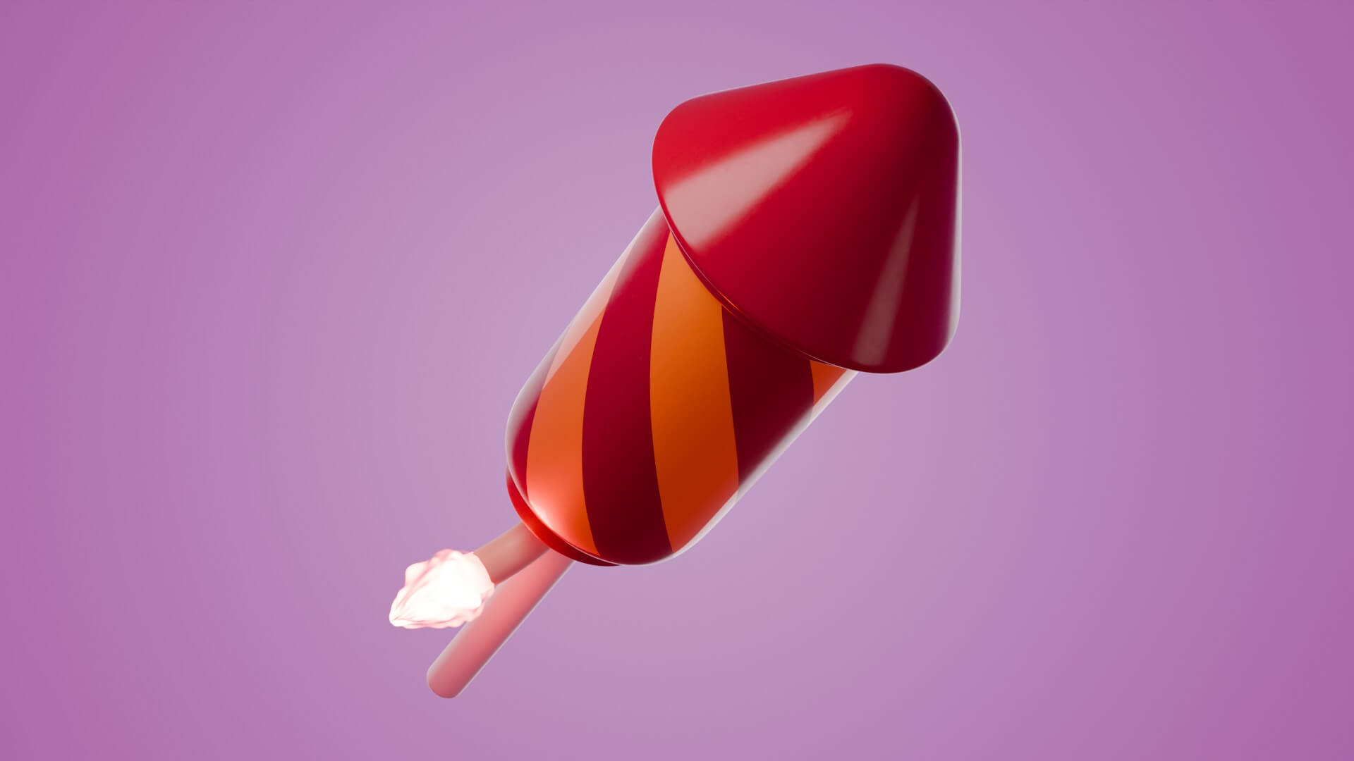 Stylized 3D Fireworks Rocket Prop 3D Model