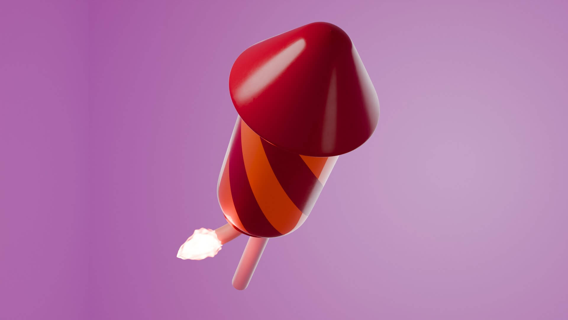 Stylized 3D Fireworks Rocket Prop 3D Model