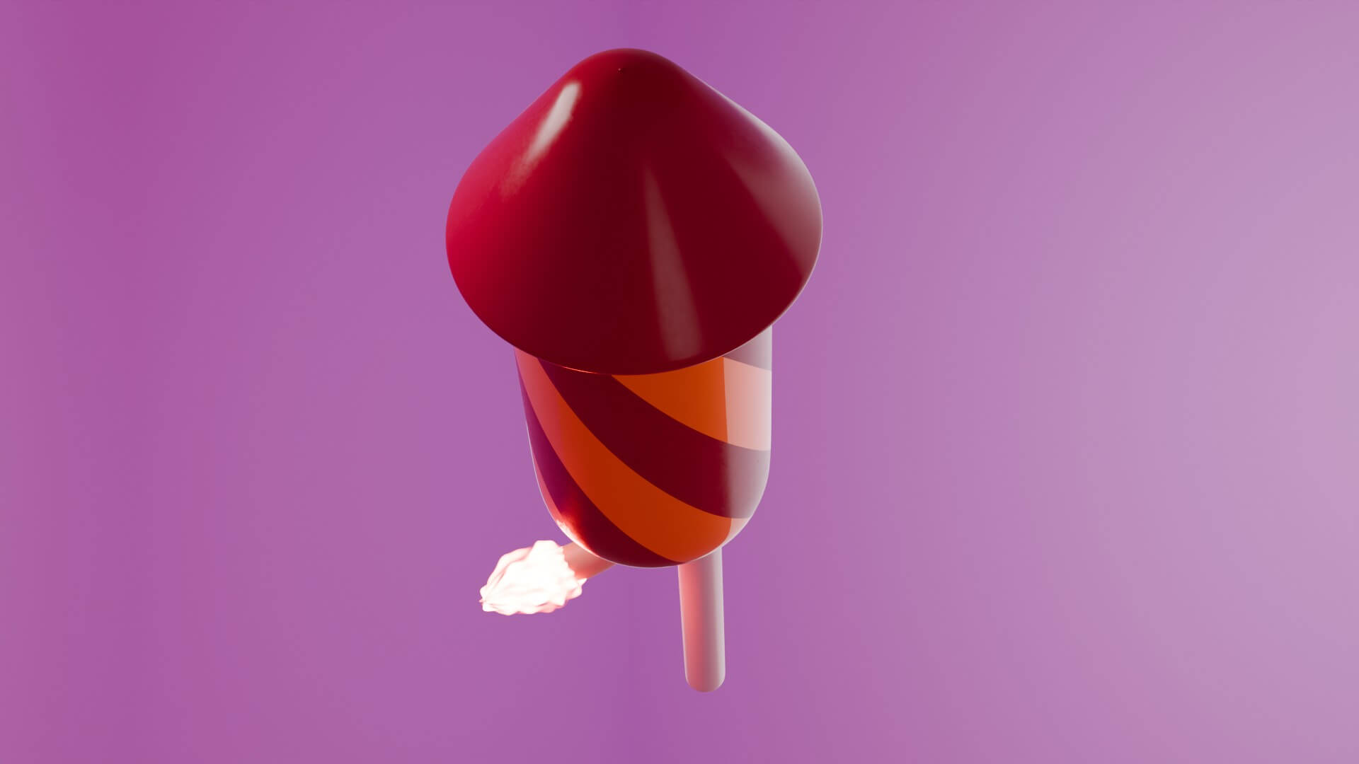 Stylized 3D Fireworks Rocket Prop 3D Model