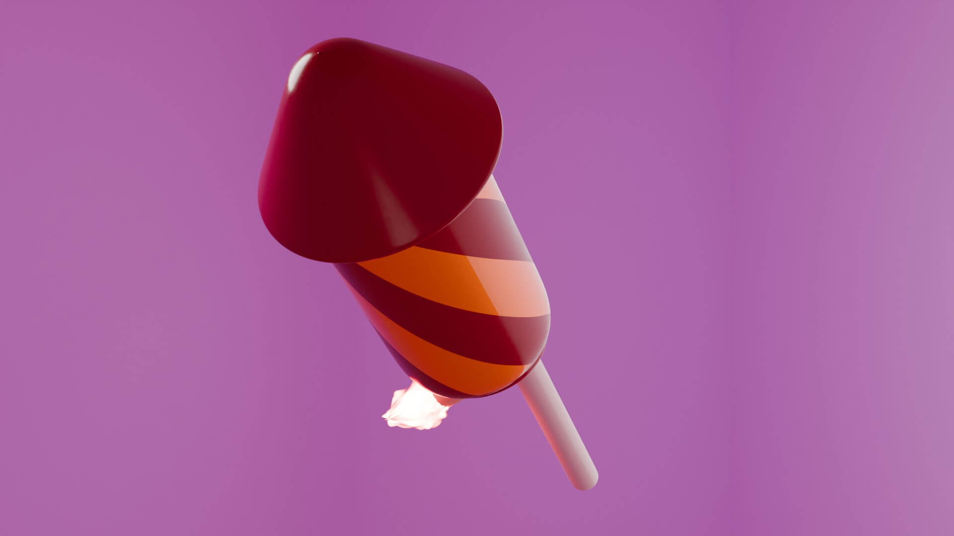 Stylized 3D Fireworks Rocket Prop 3D Model