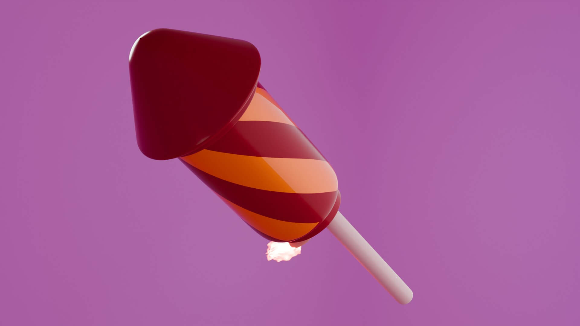 Stylized 3D Fireworks Rocket Prop 3D Model