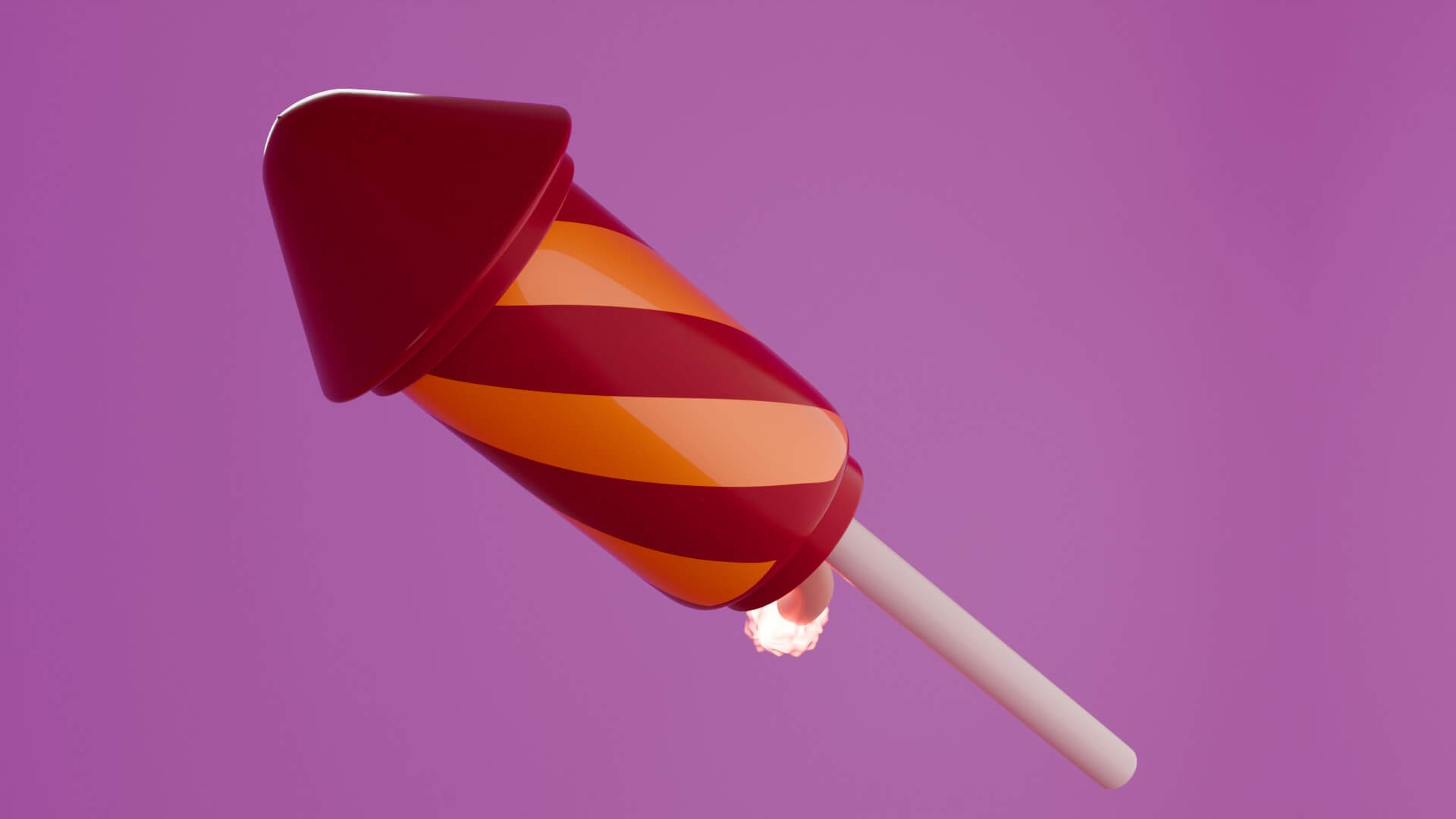 Stylized 3D Fireworks Rocket Prop 3D Model