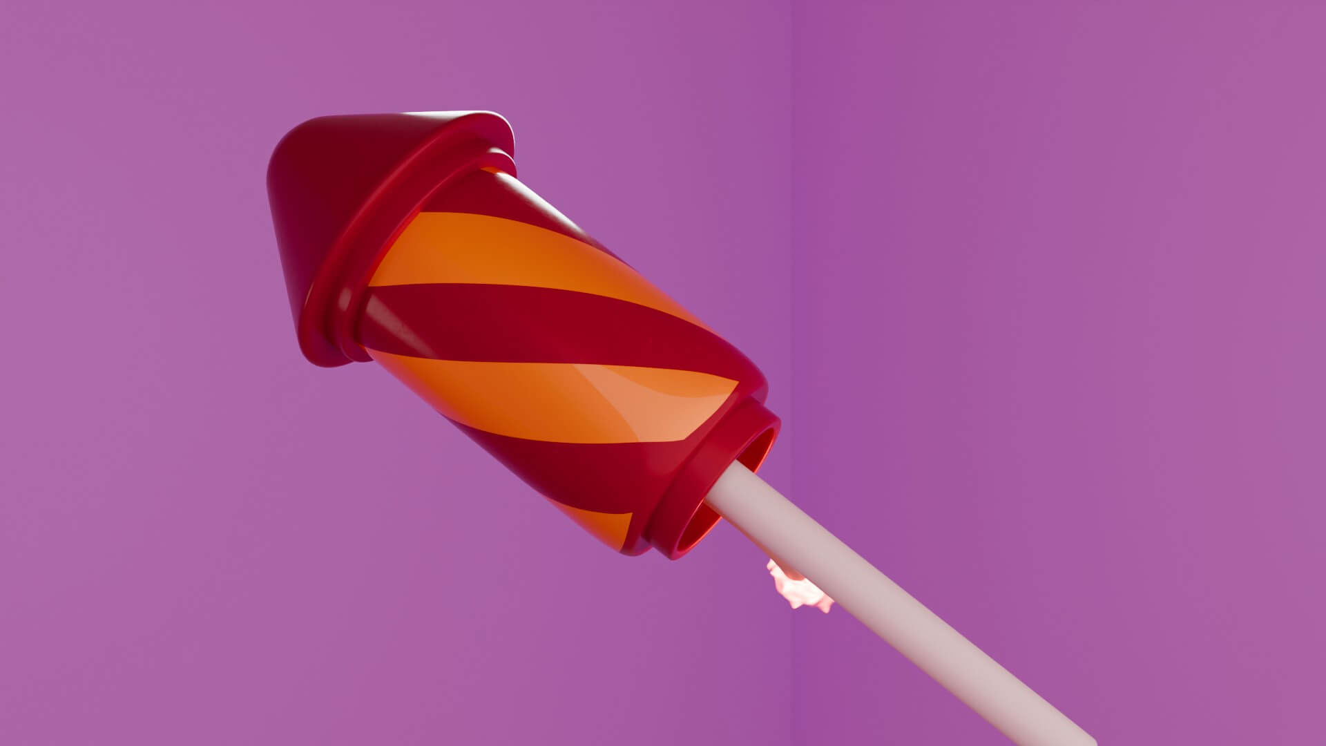 Stylized 3D Fireworks Rocket Prop 3D Model