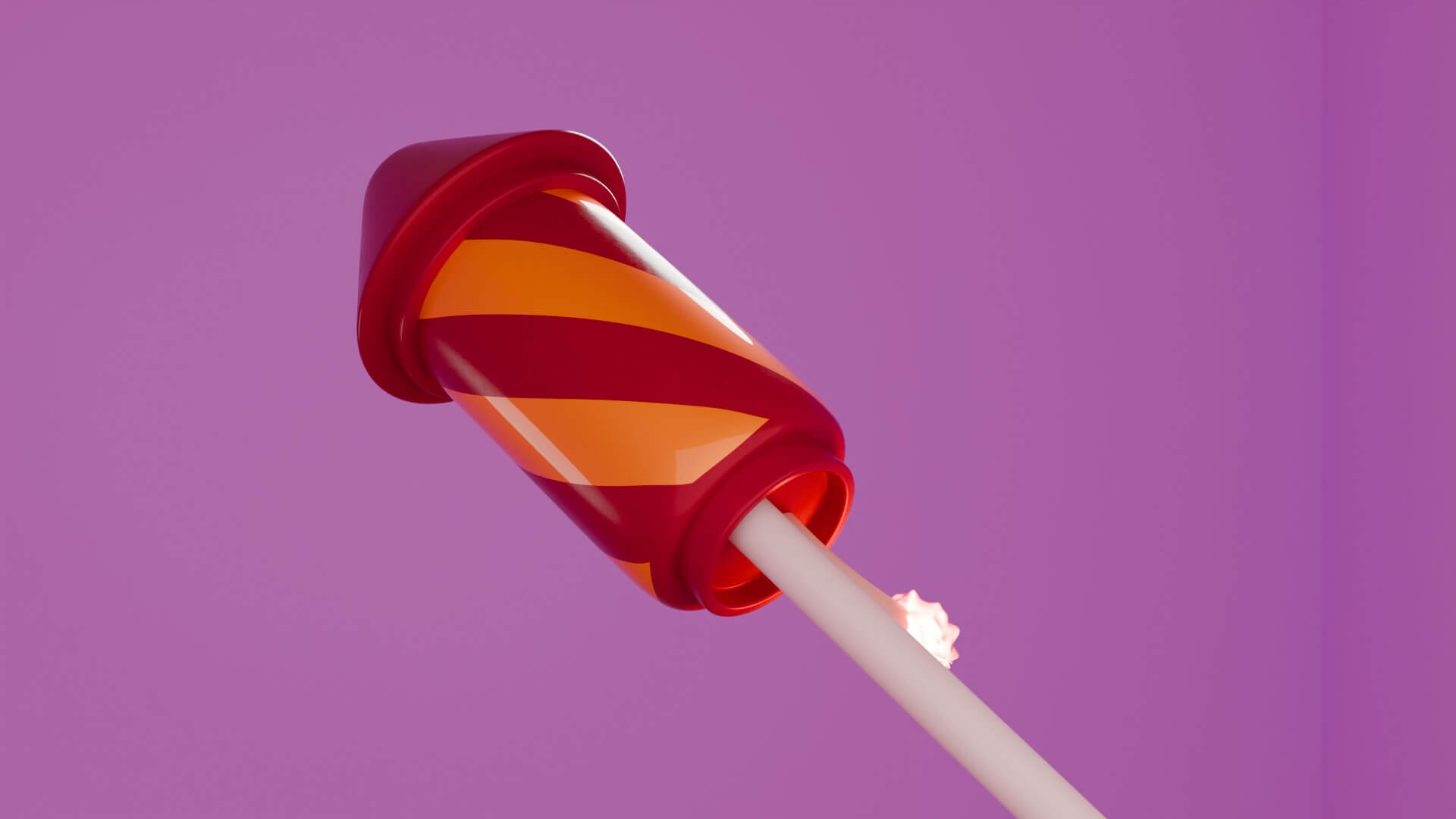 Stylized 3D Fireworks Rocket Prop 3D Model
