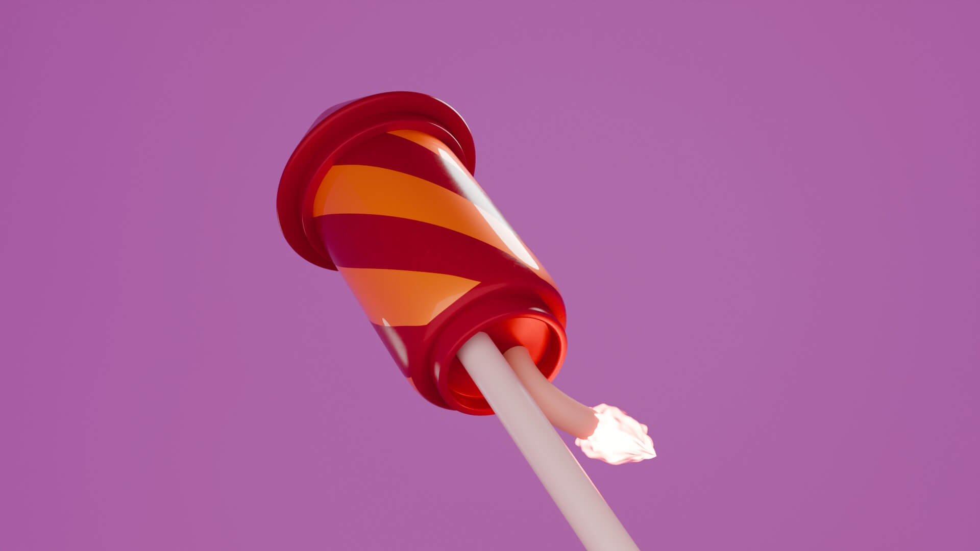 Stylized 3D Fireworks Rocket Prop 3D Model