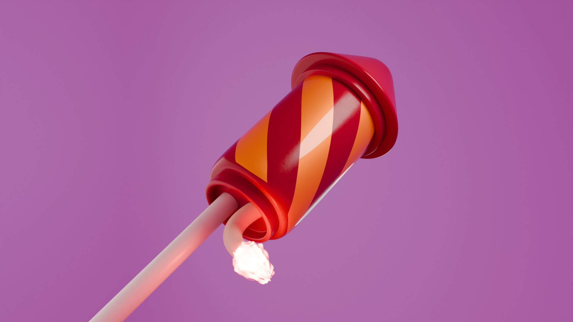 Stylized 3D Fireworks Rocket Prop 3D Model