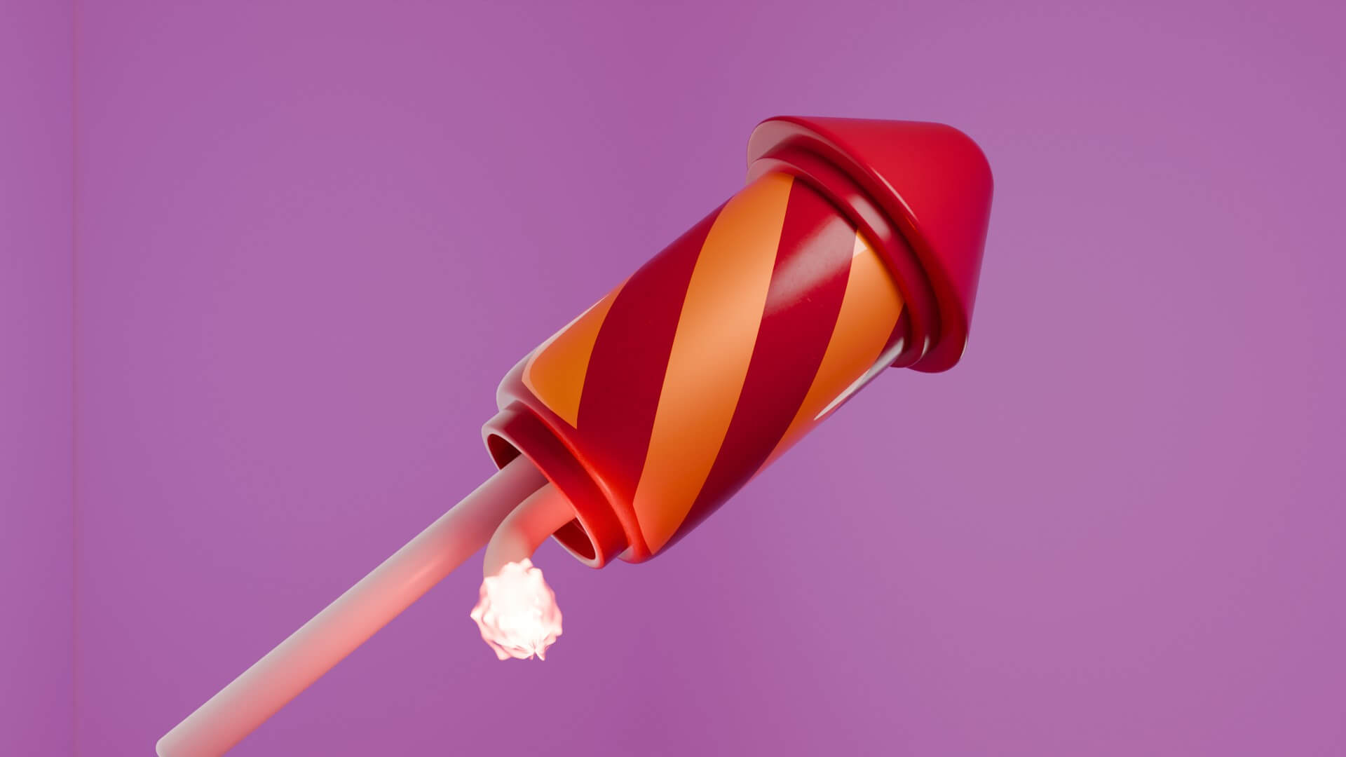 Stylized 3D Fireworks Rocket Prop 3D Model