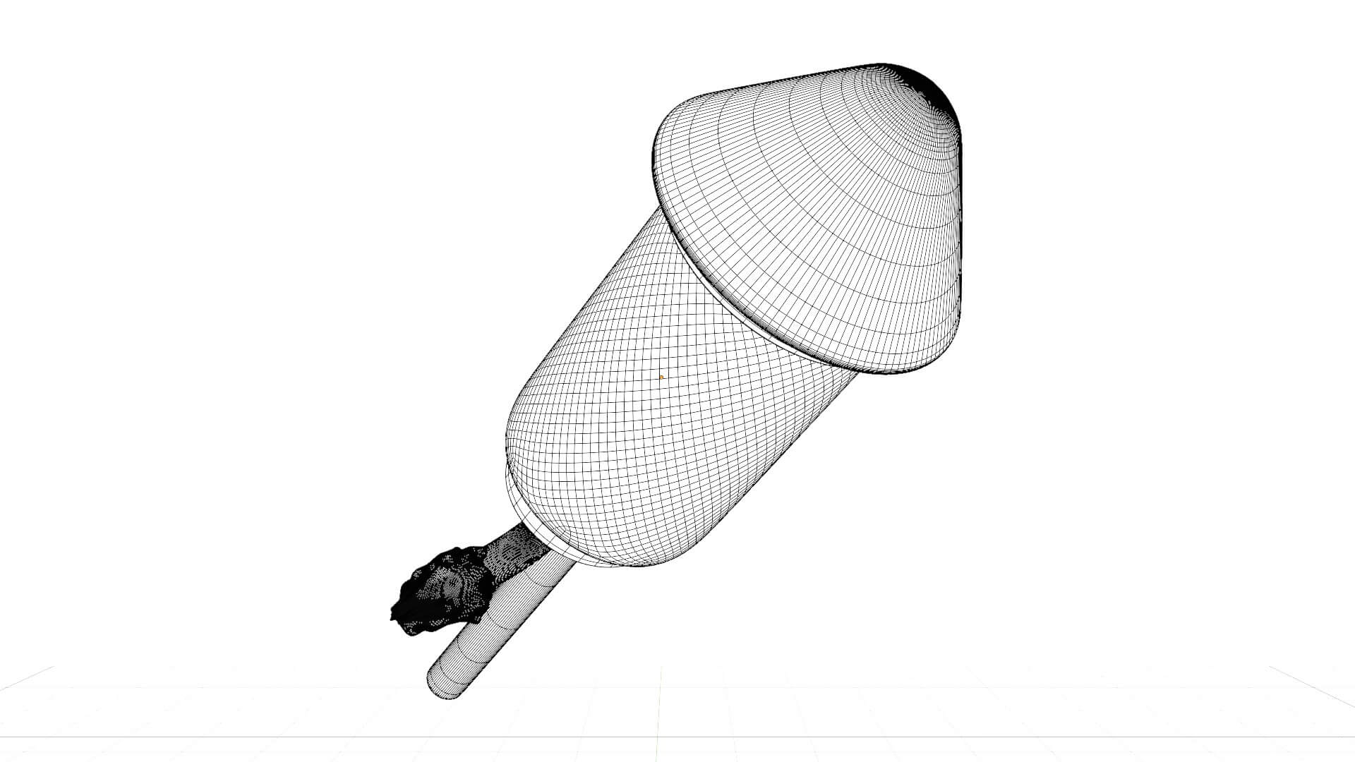 Stylized 3D Fireworks Rocket Prop 3D Model