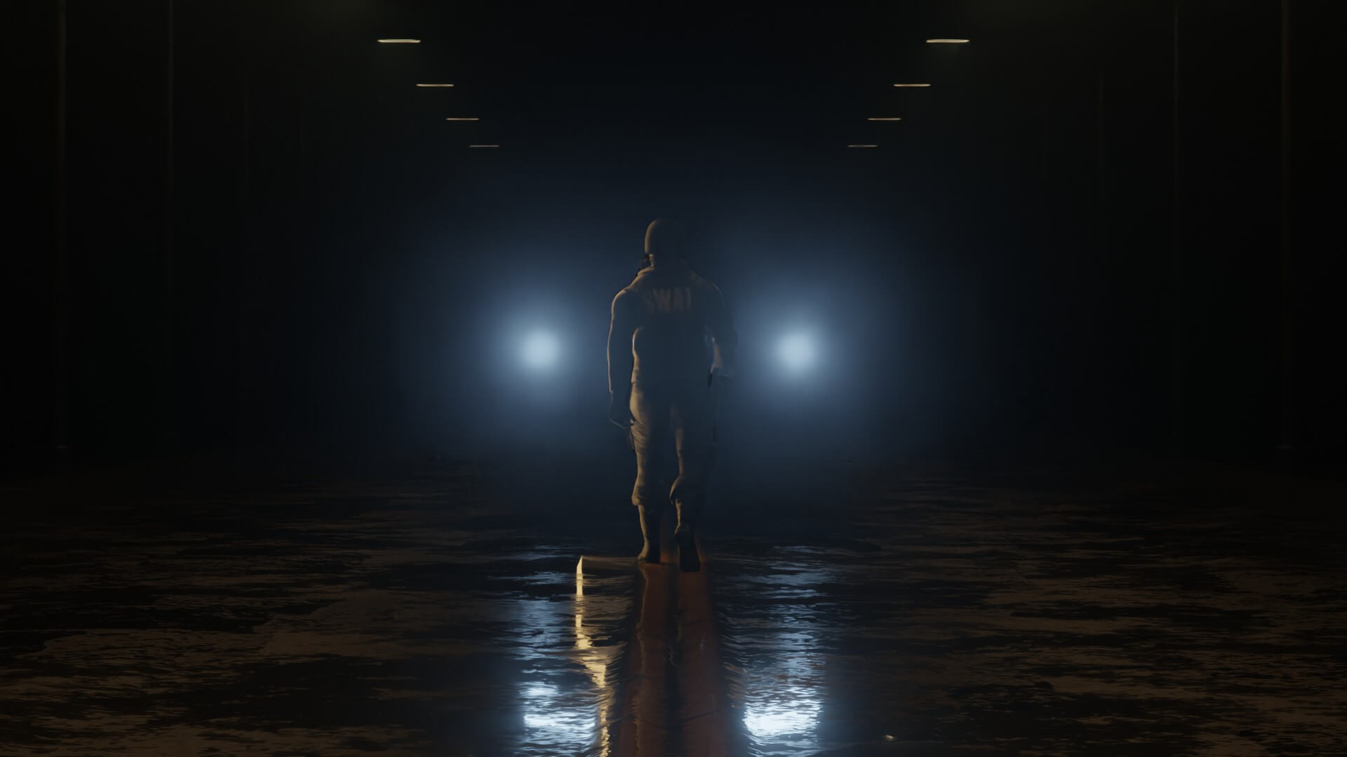 Tactical SWAT Officer and Cinematic Night Street Scene 3D Model