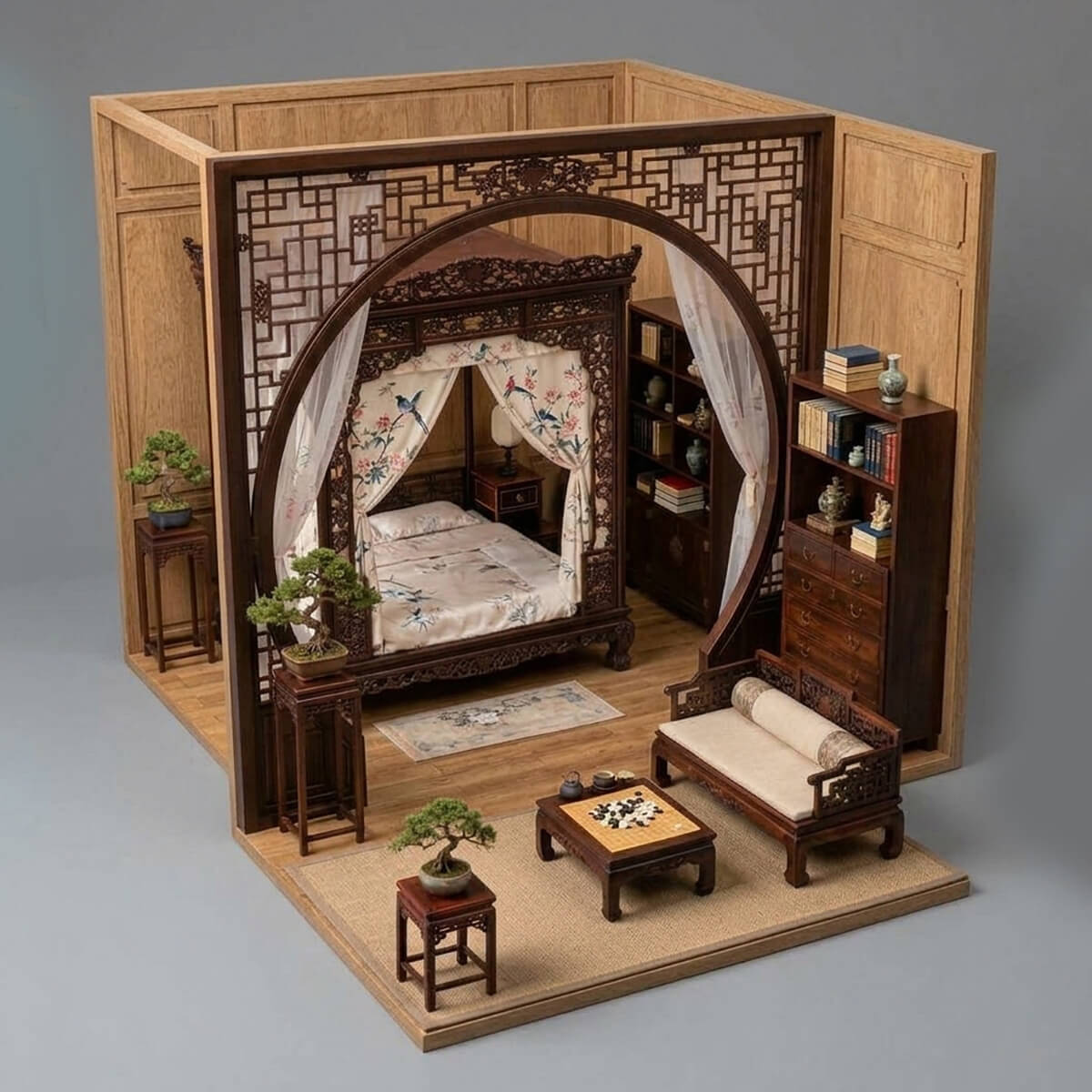 Chinese Ancient Bedroom Set 3D Model