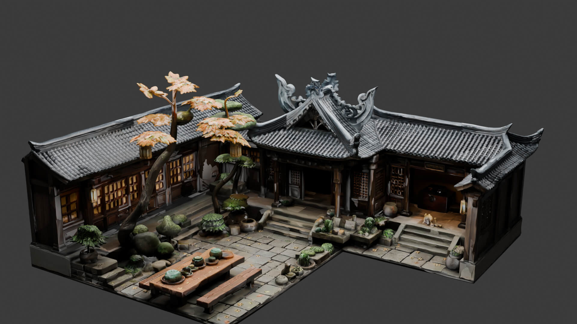Chinese Ancient House 3D Model