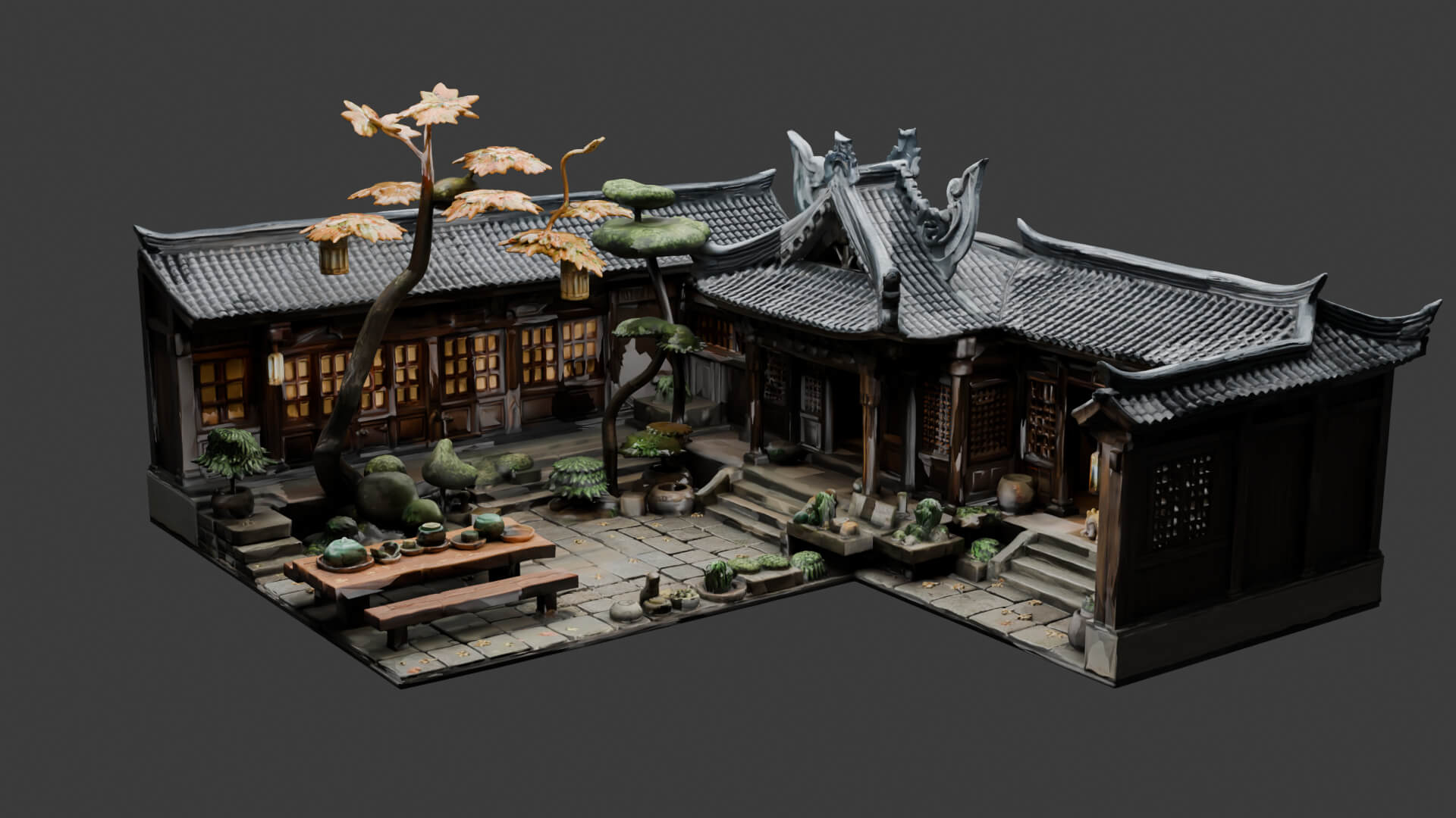 Chinese Ancient House 3D Model