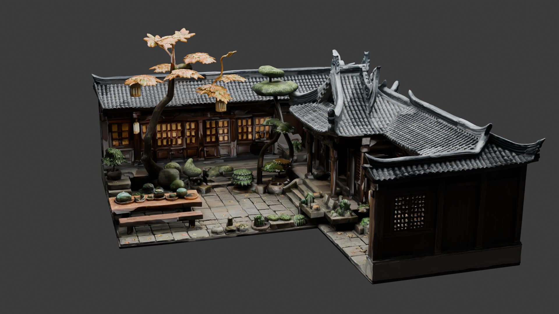 Chinese Ancient House 3D Model