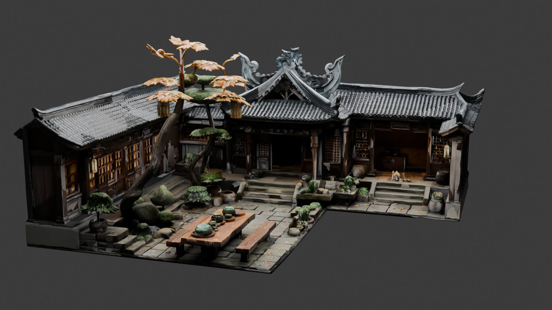 Chinese Ancient House 3D Model