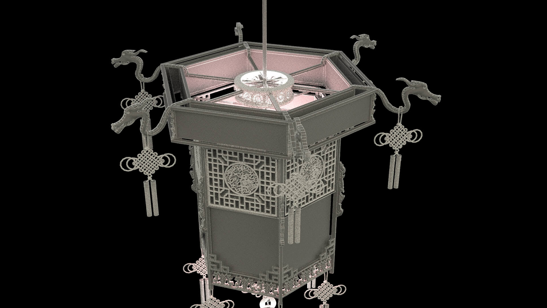 Chinese Ancient Palace Lantern 3D Model 3D Model