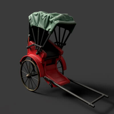 Chinese Hand-Pulled Rickshaw
