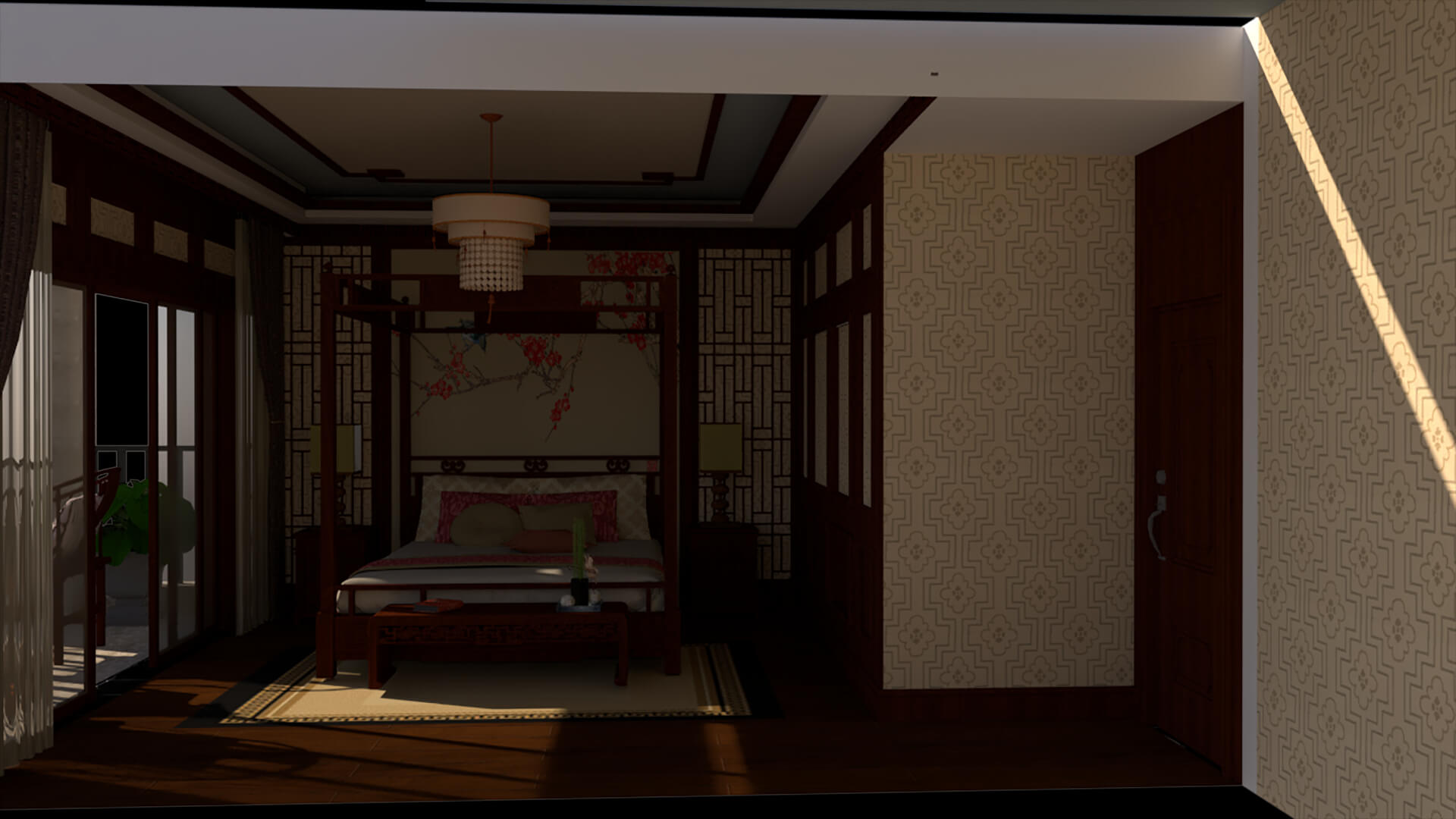 Chinese Interior Living Room Design 3D Model 3D Model