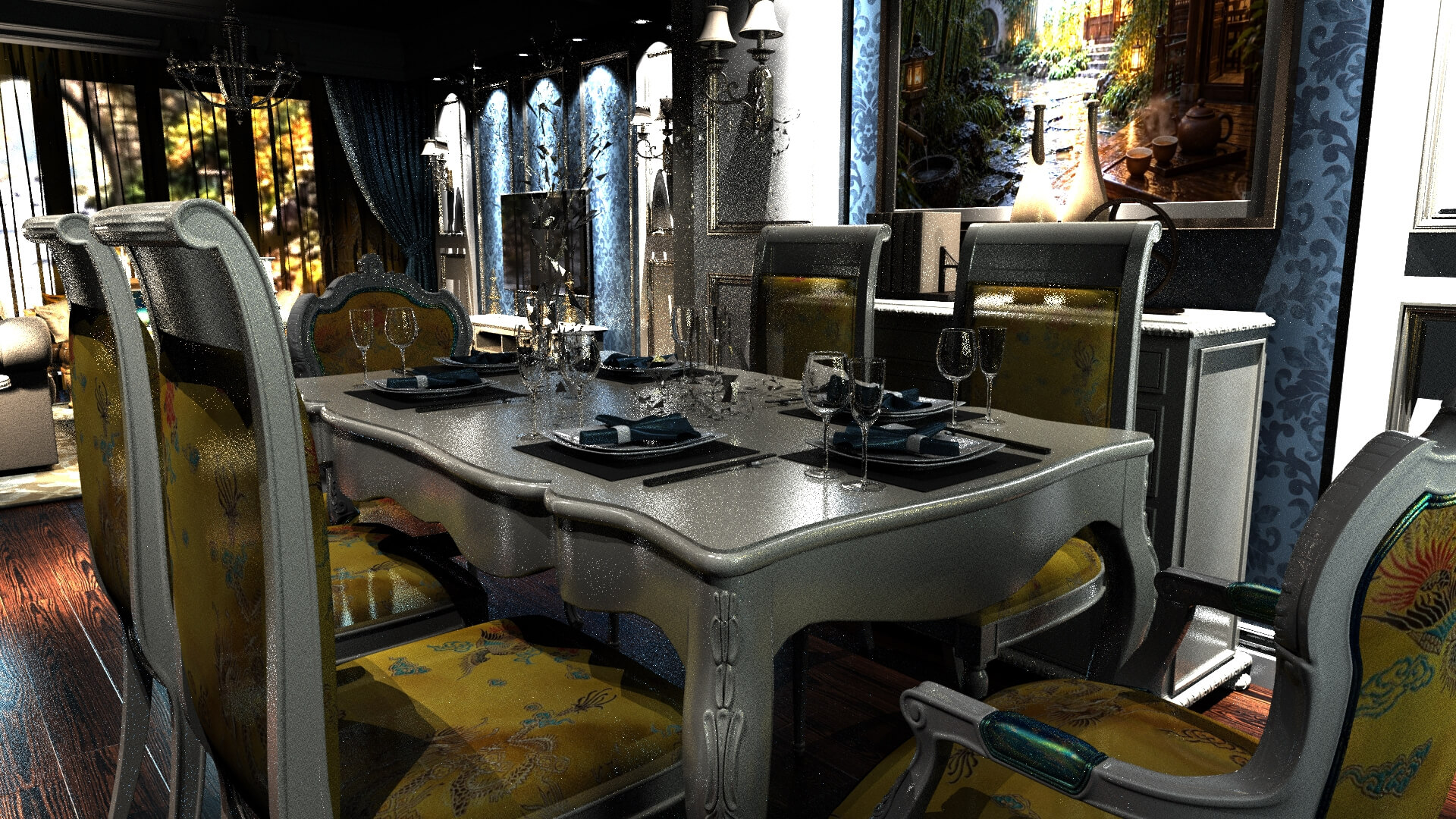 Chinese Restaurant 3D Model 3D Model