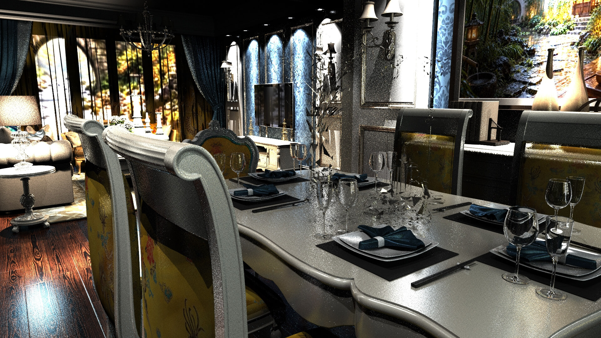 Chinese Restaurant 3D Model 3D Model