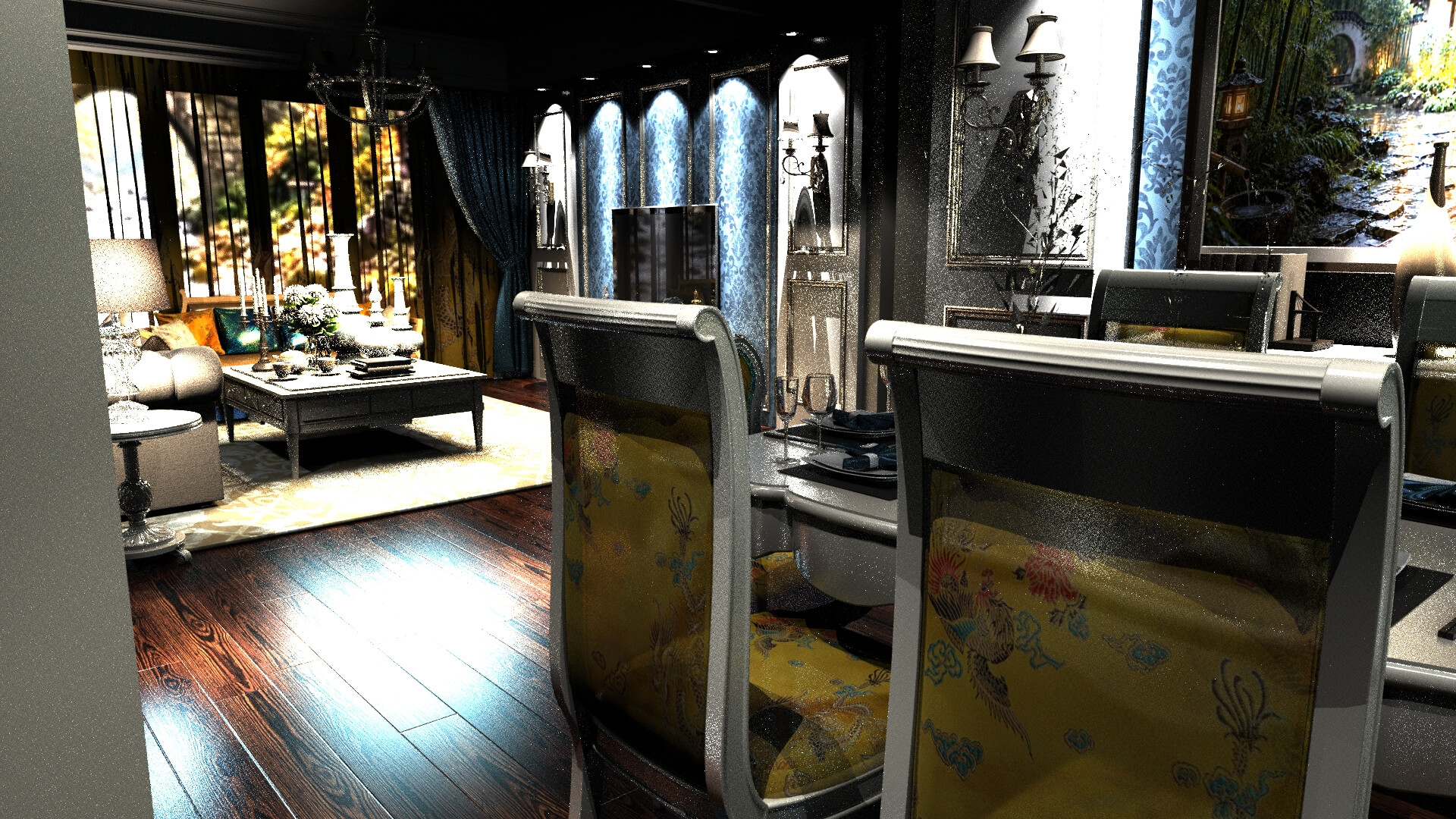 Chinese Restaurant 3D Model 3D Model