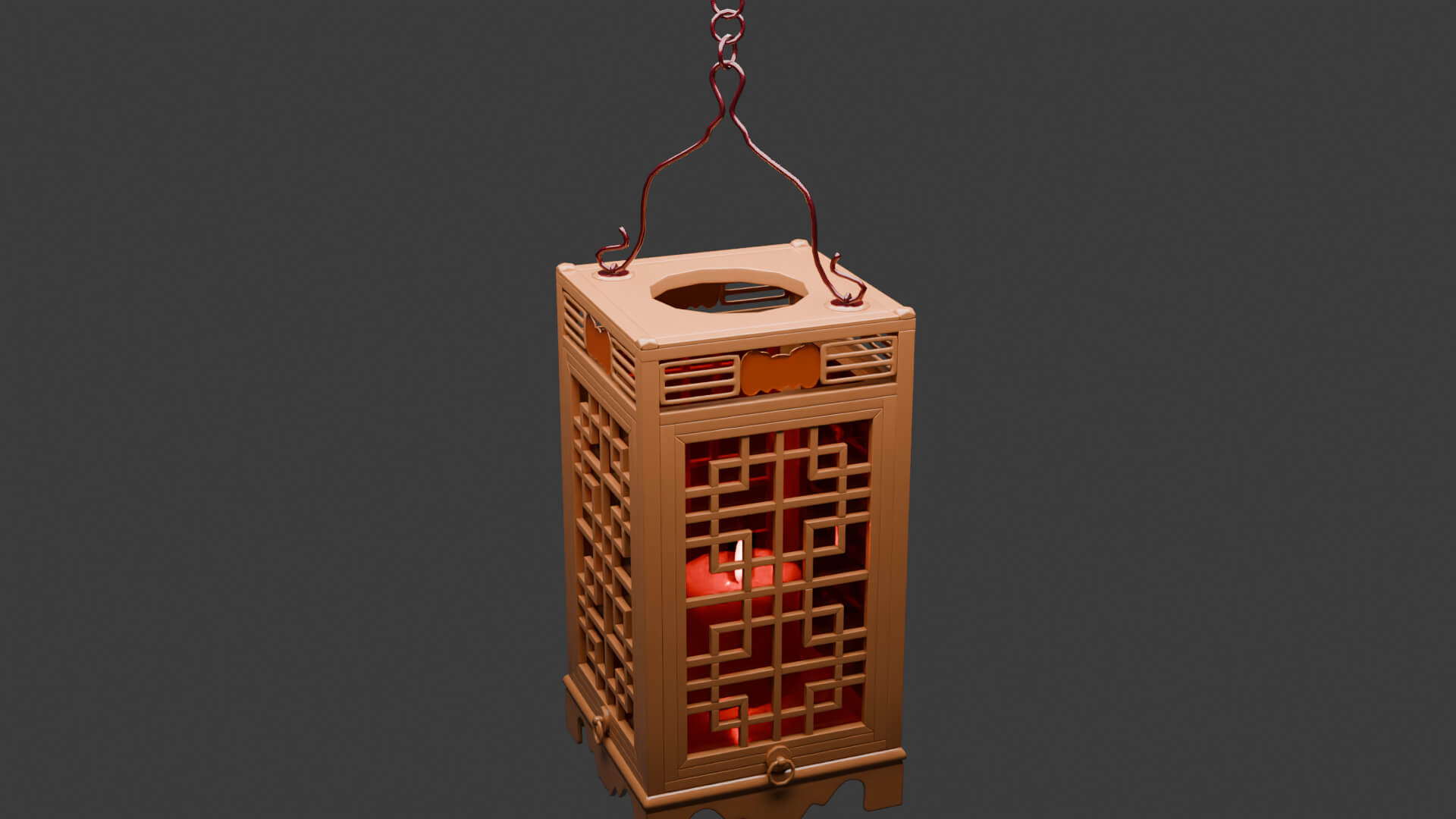 Chinese Traditional Lantern 3D Model 3D Model
