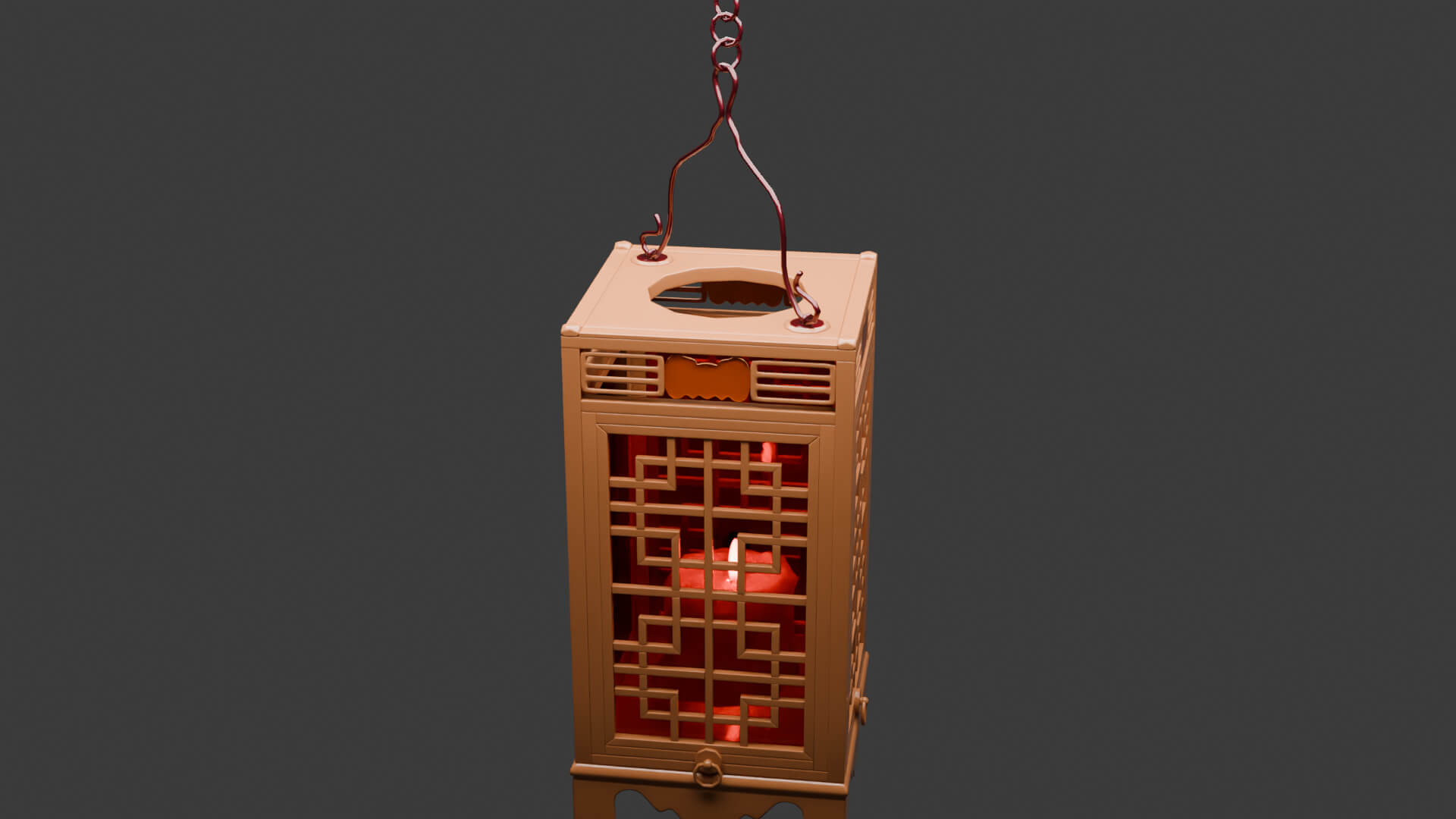 Chinese Traditional Lantern 3D Model 3D Model