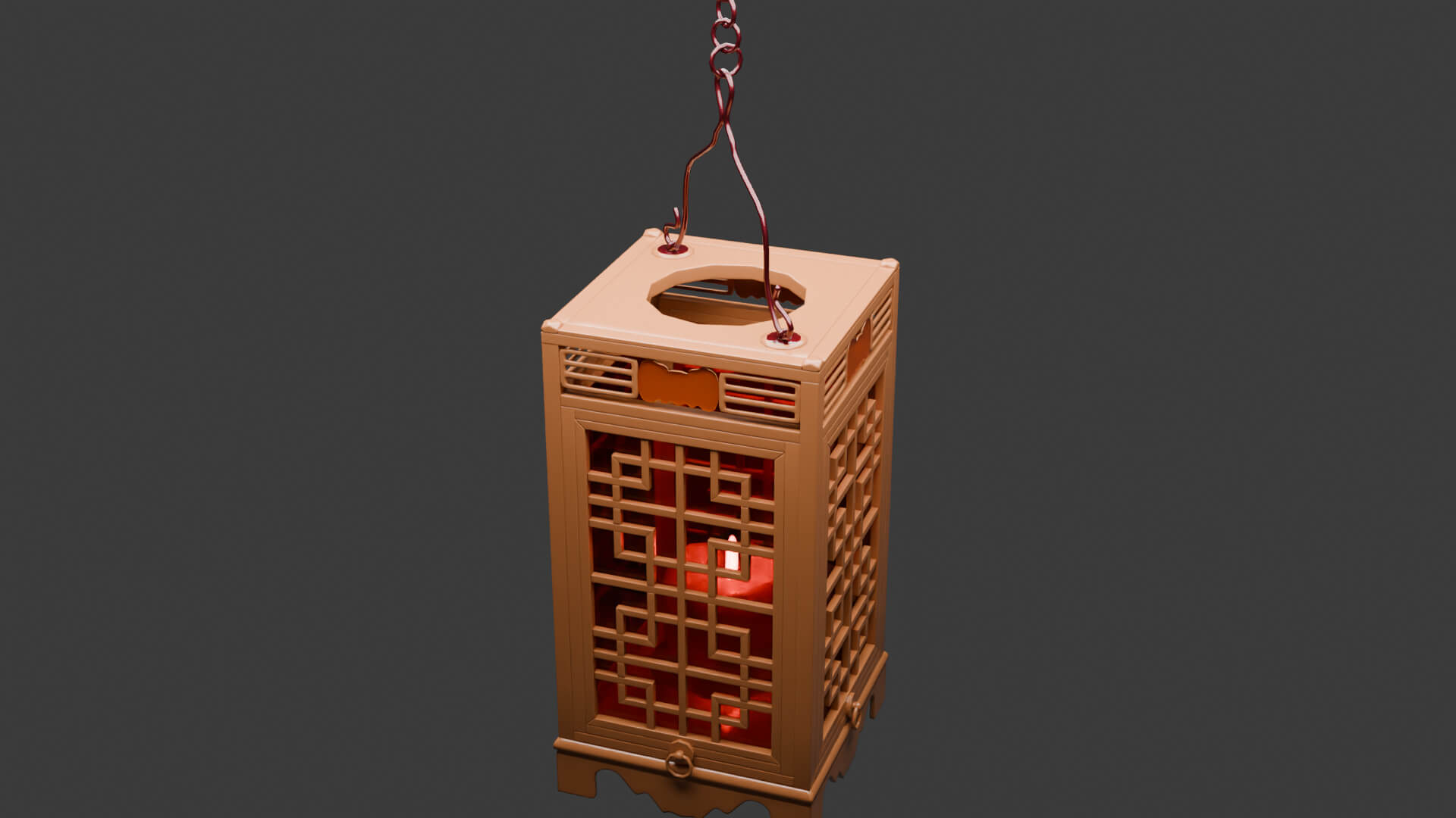 Chinese Traditional Lantern 3D Model 3D Model