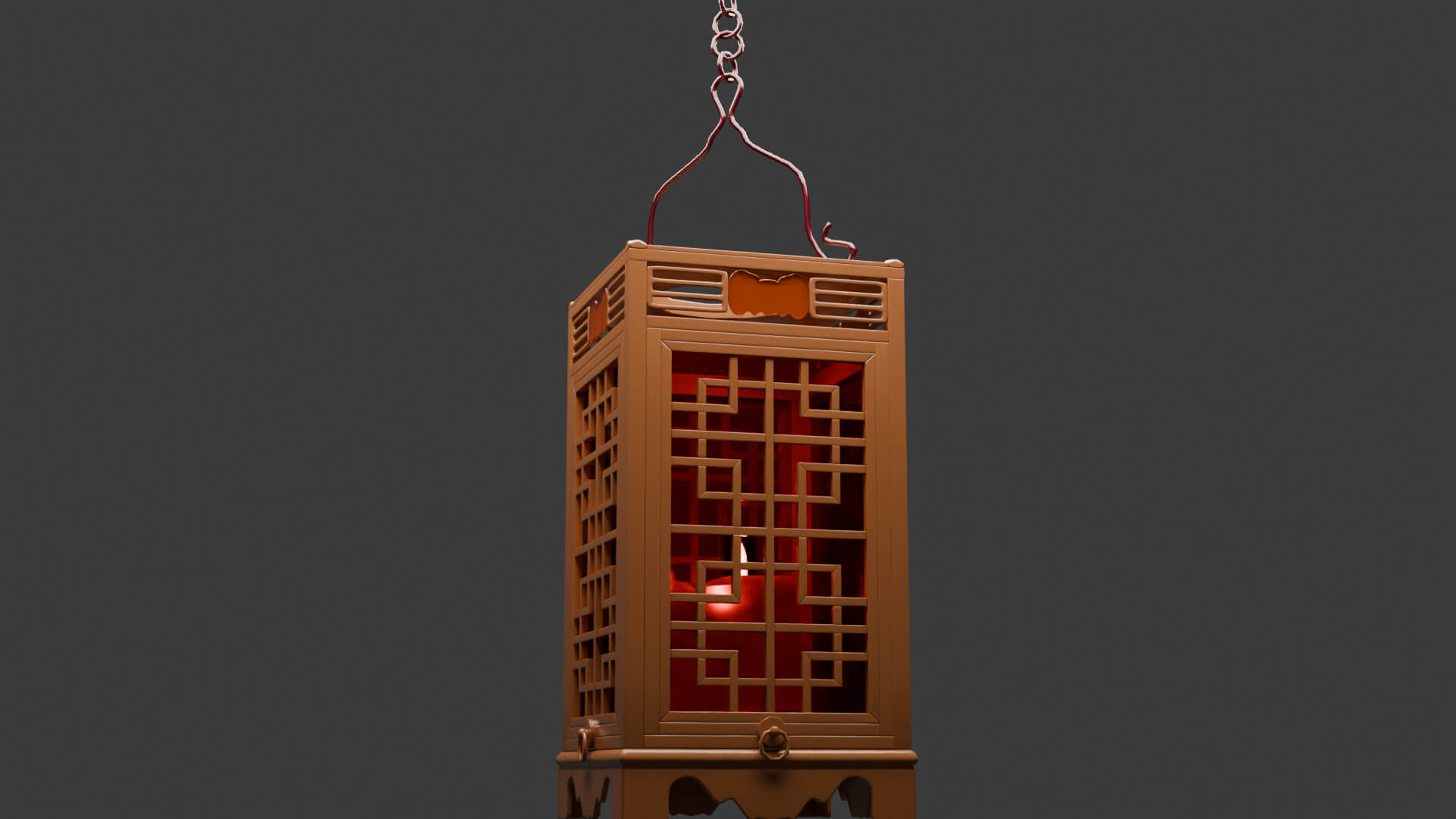 Chinese Traditional Lantern 3D Model 3D Model
