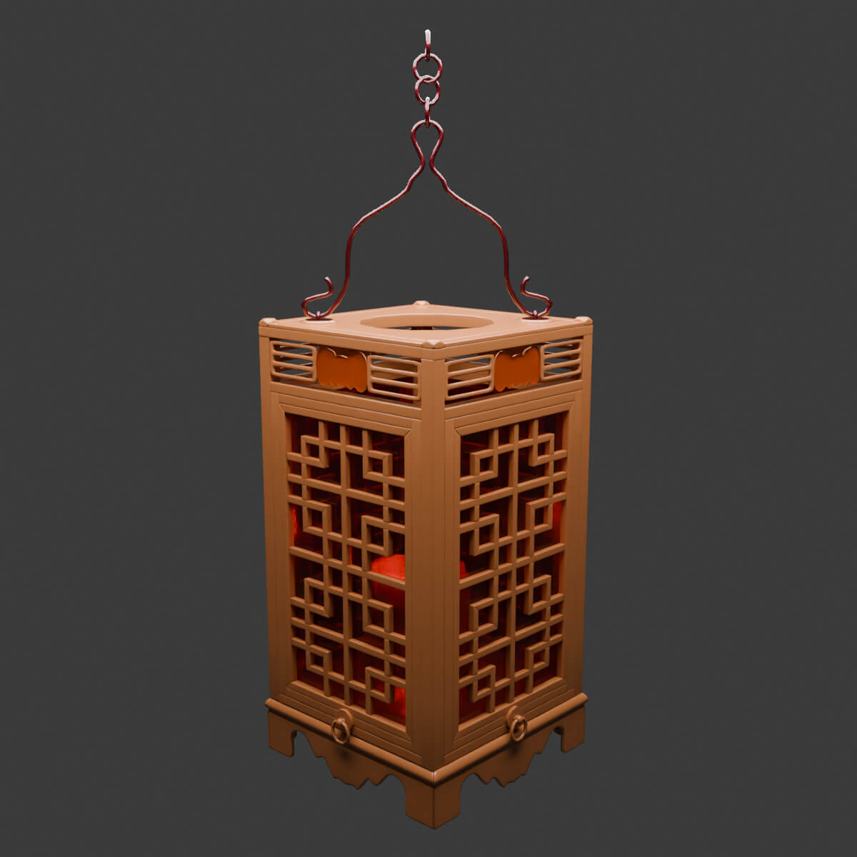 Chinese Traditional Lantern 3D Model 3D Model