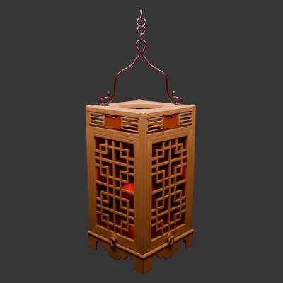 Chinese Traditional Lantern 3D Model
