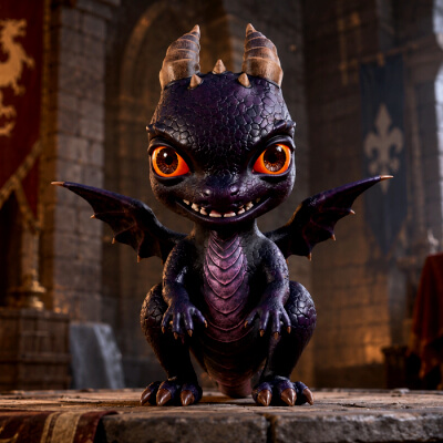 Cute Baby Dragon – Stylized Fantasy Creature 3D Model