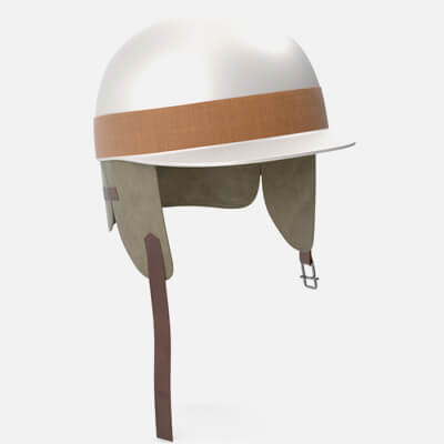 Formula 1 Racing Helmet 1951 Style White