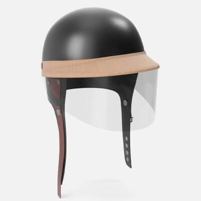 Vintage Racing Helmet Racing Helmet 1958 Style Black