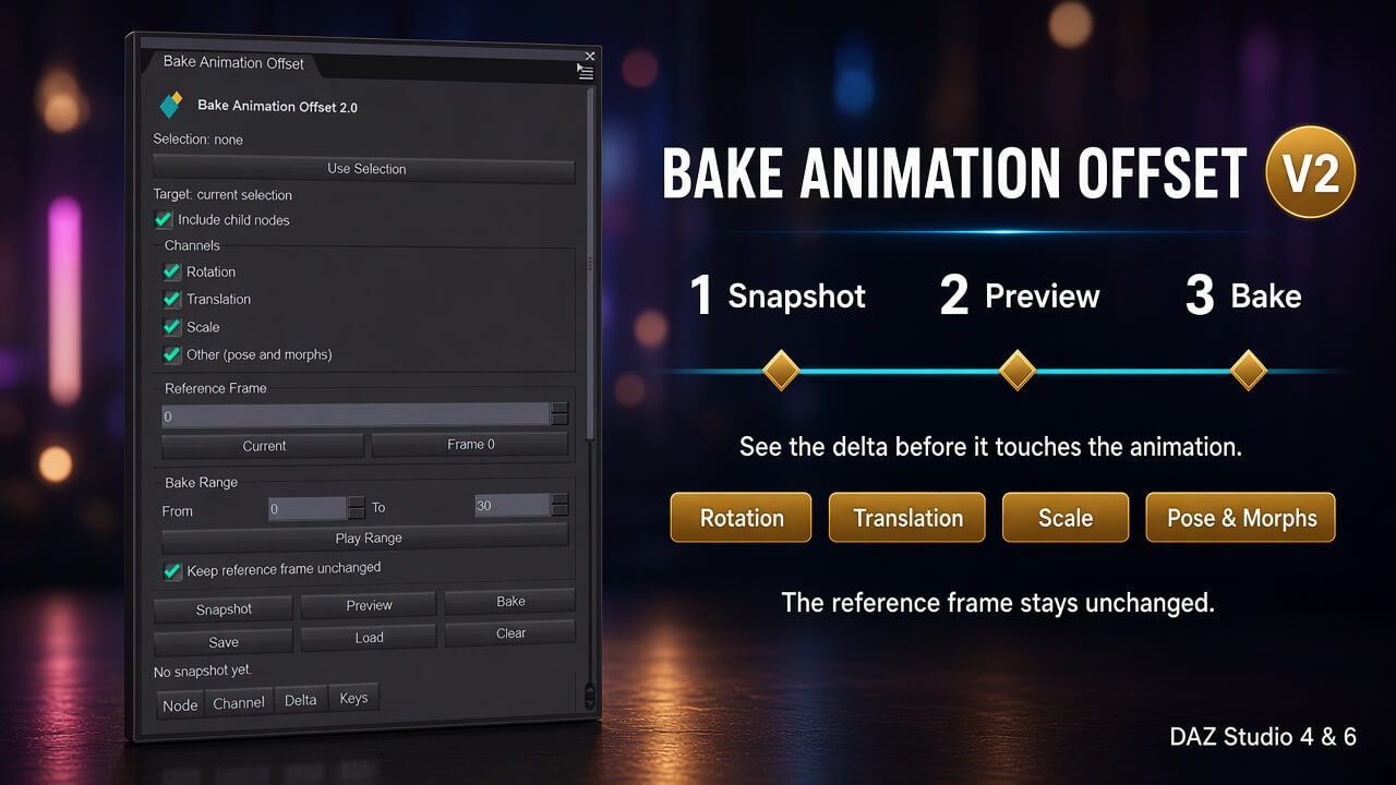 Bake Animation Offset v2 3D Render, Digital Artwork by intenzo