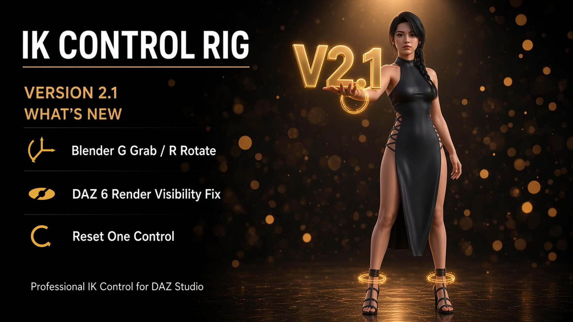 IK Control Rig v2.1 Update 3D Render, Digital Artwork by intenzo