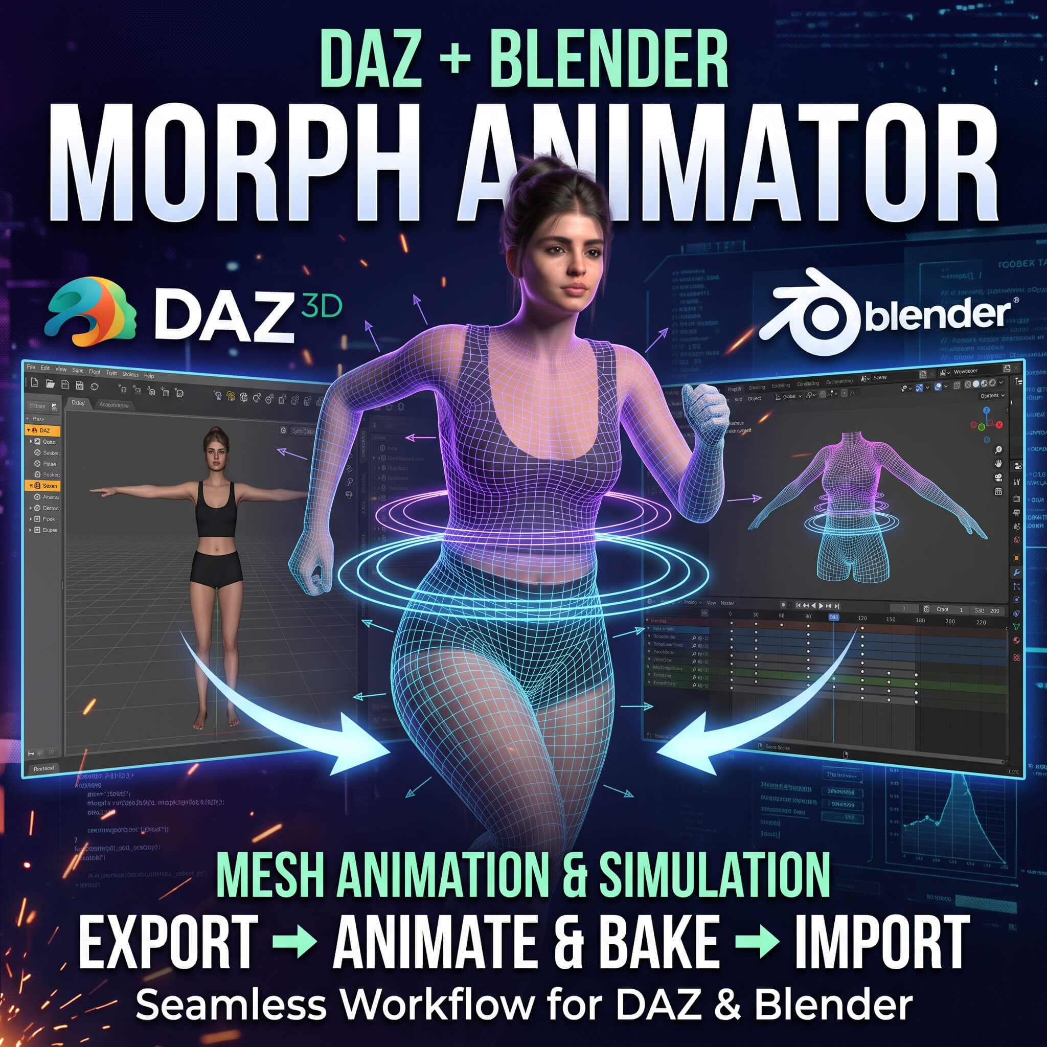 Morph Animator 3D Render, Digital Artwork by intenzo