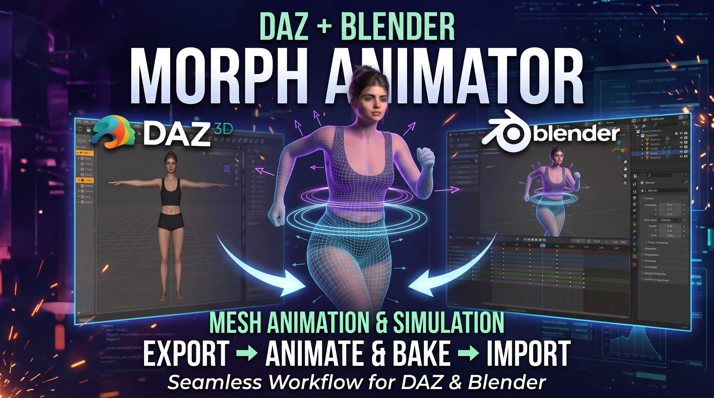 Morph Animator 3D Render, Digital Artwork by intenzo