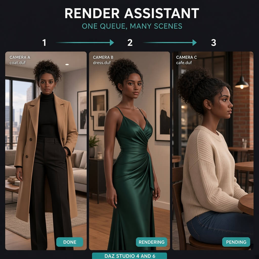 Render Assistant Free 3D Render, Digital Artwork by intenzo