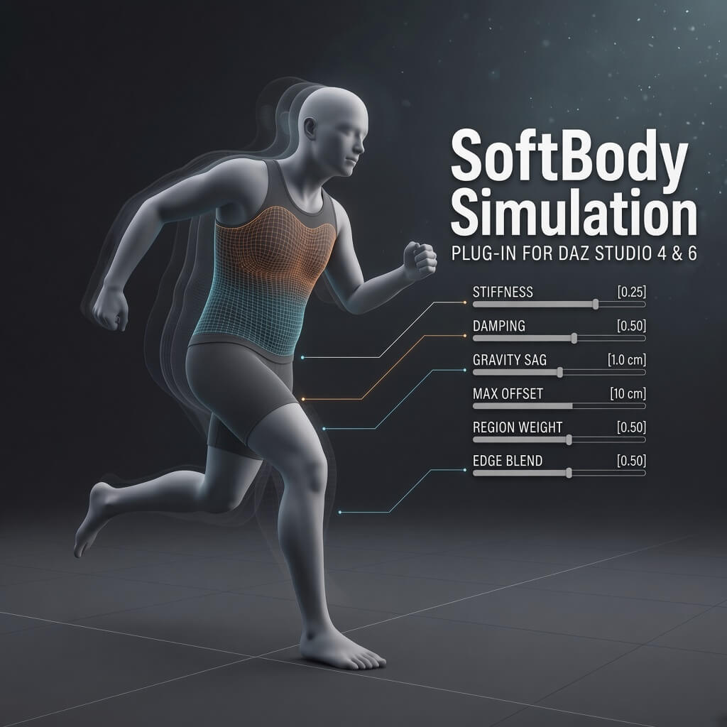 SoftBody Simulation Plugin 3D Render, Digital Artwork by intenzo