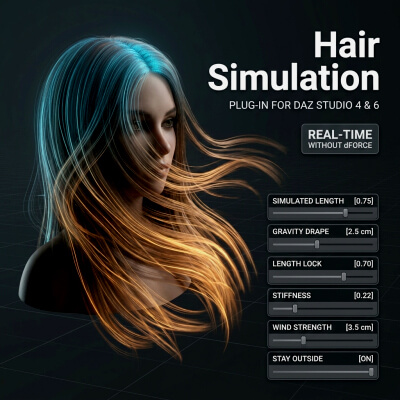 Hair Simulation Plugin for DAZ