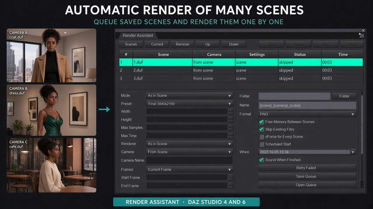 Render Assistant Daz Content