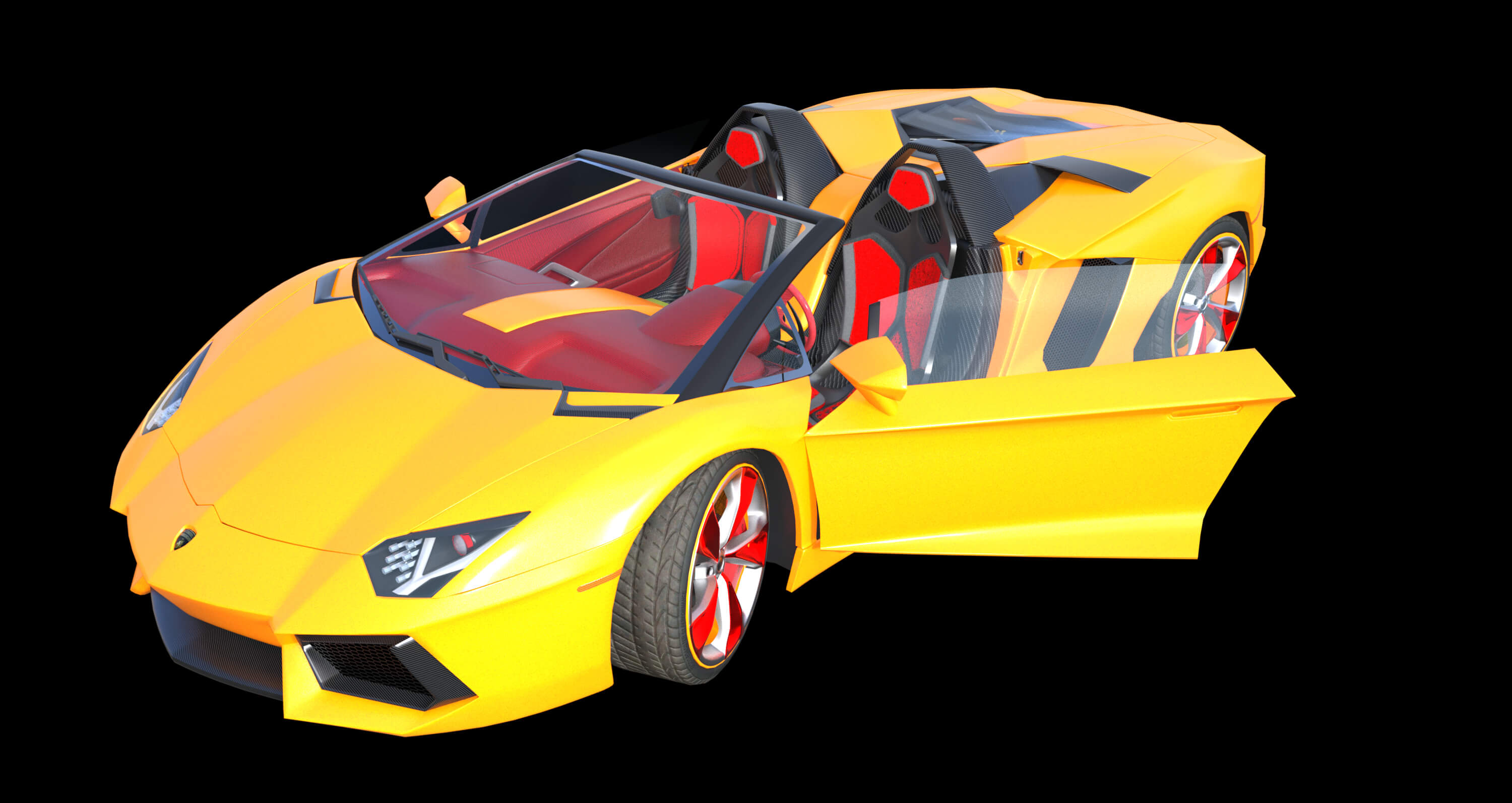 Lamborghini Aventador Video 3D Render, Digital Artwork by Jan Tulpe